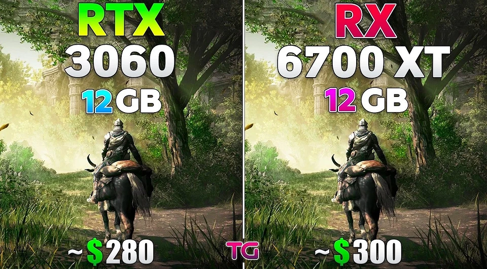 GeForce RTX 3060 та Radeon RX 6700